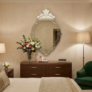 Espejo de Pared Barroco Veneciano Antiguo |   Espejo Decorativo con Marco Tallado Vintage para Decoración Elegante de Sala de Estar o Entrada - Product Image 3