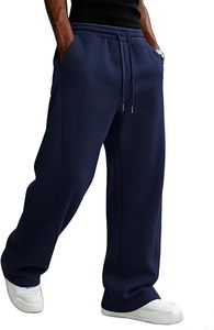 <b>Men's</b> Casual <b>Baggy</b> Sweatpants Wide Leg Fleece Joggers Loose Cotton Pants Drawstring Waist Lounge <b>Trousers</b> with Pockets - Product Image 5