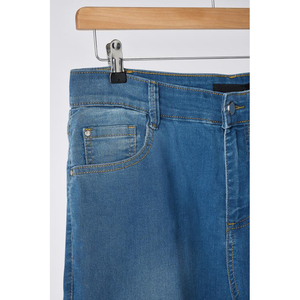 Wholesale Custom Women's High Waist <b>Stretch</b> <b>Denim</b> Pants Solid Color Pencil Pants Regular Fit Casual Plus Size Eco-Friendly OEM - Product Image 5