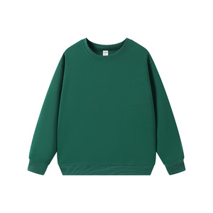 Sweat-shirt unisexe rouge à col rond, surdimensionné, en tricot uni, décontracté, pour l'automne - Product Image 2