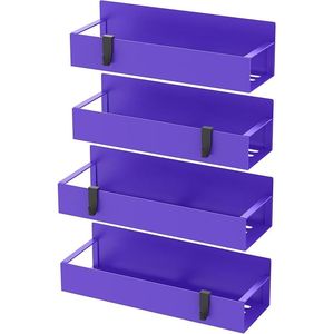 Set di 4 Organizzatori Magnetici Viola per Spezie, Soluzione Perfetta per Frigorifero e Forno - Product Image 1