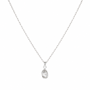 Colgante de Plata 925 Estilo Boho con Pequeño Cristal Natural Irregular de Cuarzo Herkimer, Suministro de Joyería JAIPUR SILVER - Product Image 2