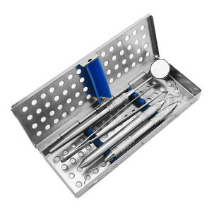 Kit de Exploración Dental Manual de Acero Inoxidable de Alta Calidad Premium, Instrumentos Completos para Estudiantes de Odontología, Estuche con Agarre Ergonómico - Product Image 1