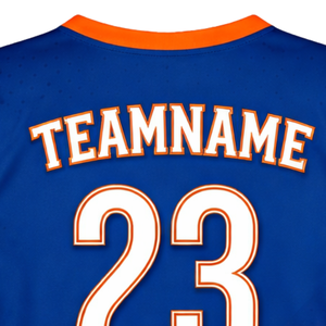 Camiseta de Fútbol Personalizada para Mujer, Azul y Naranja, con Estampado en Degradado, Manga Corta, Transpirable, de Secado Rápido, Uniforme para Equipo de Fútbol Femenino - Product Image 5