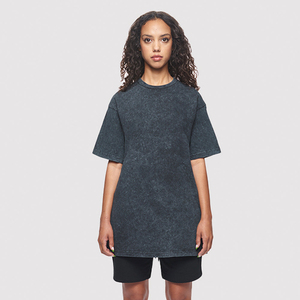 T-shirts pour hommes 100% coton, lavage à l'acide, effet vintage, coupe classique, 220g, molleton, toutes saisons, vente en gros - Product Image 6