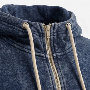 Ensemble de survêtement vintage personnalisé avec logo, sweat à capuche zippé délavé à l'acide et pantalon de jogging évasé à jambe droite, couleur personnalisable - Product Image 4