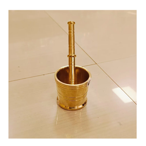 Brass Mortar And Pestle Seasoning Spices Salt Gifts <b>Box</b> Manufactured Lowest Price handicrafts Top Price - Product Image 1