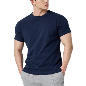 180 Gsm coton Spandex blanc Gym Fitness mâle vêtements de sport Muscle Slim Fit hommes t-shirt décontracté sport à manches courtes t-shirt pour hommes - Product Image 2