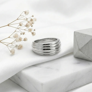 Modern Geometric Stainless Steel <b>Ring</b> for Women Waterproof Tarnish Free 304 Stainless Steel Jewelry Fashion <b>Rings</b> Wholesale - Product Image 3