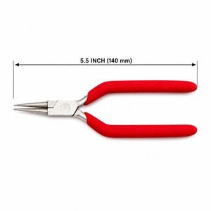 Pince à bec rond à manches droites 5,5 pouces, outil de bouclage de fil pour la fabrication de bijoux ZetomedPro - Product Image 2