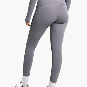 Leggings Deportivos de Cintura Media, Sólidos, de Spandex/Nylon, con Bolsillos Laterales, Compresión para Fitness, Yoga, con Logotipo y Colores Personalizados - Product Image 3