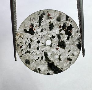 Natural <b>Black</b> Dot Quartz Stone <b>Watch</b> Dial 23mm x 1.5mm Round Gemstone Dial for Custom <b>Watches</b> - Product Image 4