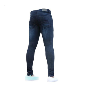 Men's Slim Fit Straight Leg Denim <b>Jeans</b> Mid Waist Men's <b>Jeans</b> Cotton Casual Style Autumn Wear Solid Color Pants - Product Image 3