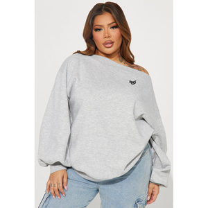 Wholesale Women Oversized Sweatshirt Casual Streetwear Pullover <b>Top</b> Custom Fashion Apparel Supplier USA Market - Product Image 1