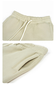 350GSM Fleece <b>Men's</b> <b>Jogger</b> Sweatpants Heavyweight Cotton Drawstring Mid Rise Straight Baggy Casual Trousers - Product Image 4