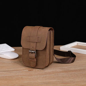 Bolso Bandolera Mini de Cuero PU Vintage, Impermeable y Ligero, para Uso Diario, Negocios y Viajes - Product Image 1