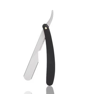 Cuchilla de afeitar plegable con mango de plástico y hoja de acero inoxidable para hombres, uso en barbería, diseño de una sola hoja - Product Image 6