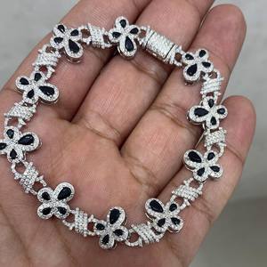 Pulsera de Moissanita con Cruz, Plata de Ley, Chapado en Oro de 18K, Estilo Iced VVS, Hip Hop, Moderna, Unisex, de Alta Gama - Product Image 4