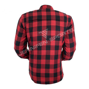 Men's Red Black <b>Checkered</b> Long Sleeve Flannel Shirt Full Sleeve Cotton Breathable Autumn Style Shirts & <b>Tops</b> - Product Image 2