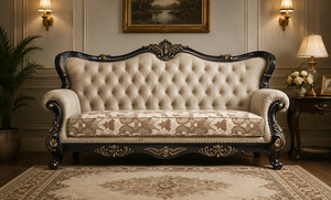 Custom Carved Solid <b>Wood</b> Traditional Sofa Exposed Frame Assembly Front <b>Rail</b> Side Panels Luxury Furniture Living Room Bedroom - Product Image 6