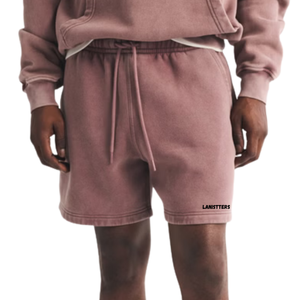 <b>Mens</b> <b>Fleece</b> Sweat <b>Shorts</b> Elastic Waist Drawstring Patch Pockets Relaxed Fit Open Hem Custom Wholesale OEM Manufacturer Suppliers - Product Image 1
