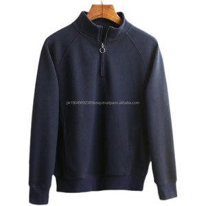 Nouveau design 2025 – Sweat à capuche gaufré pour homme, couleur unie, manches longues, polo gaufré, pull à demi-zip pour homme - Product Image 2