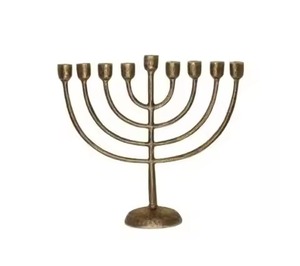 Candélabre créatif en métal à 9 bras, style Ménorah, pour centre de table, décoration intérieure élégante - Product Image 1