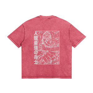 T-shirt Homme Slim Fit Délavé à l'Acide Col Rond Manches Courtes Effet Stone Washed avec Logo Avant Disponible en Plusieurs Tailles – Vente en Gros - Product Image 6