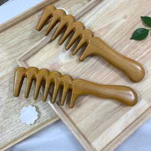 Peigne à cheveux en bois d'acacia antistatique de qualité supérieure, logo personnalisé, artisanat naturel, format poche - Product Image 5