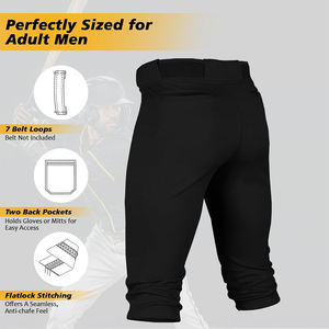Pantalones de Béisbol Personalizados Profesionales, Ligeros y Transpirables, de Poliéster, para Clubes de Béisbol y Deportes - Product Image 2