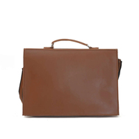 Maletín Bandolera de Cuero Genuino, Resistente y Portátil, para Laptop, con Logotipo Personalizado, para Oficina, de Gran Capacidad (18 Pulgadas)