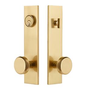 มือจับประตูคู่สแตนเลสสีทองสุดฮิตสำหรับเฟอร์นิเจอร์บ้าน ปรับแต่งได้ พร้อมกุญแจล็อคแบบมีปุ่มกด - Product Image 1