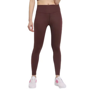 Leggings de Cintura Alta sin Costuras, Color Sólido, Elásticos, Transpirables, de Punto, Spandex, Poliéster, Ecológicos, Básicos para Mujer - Product Image 2