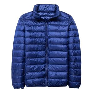 Veste en duvet d'hiver ultra légère pour hommes Parka décontractée à col montant avec fonction coupe-vent Portable Fluffy Outwear Teint uni - Product Image 2