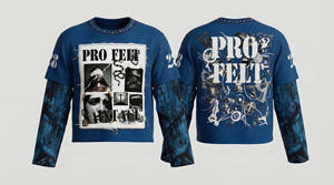 Camiseta de Verano para Hombre, 100% Denim de Alta Calidad, con Parches Personalizados con Logotipo y Nombre de Marca, Cuello Redondo, Cómoda, Transpirable, Estilo Hip Hop - Product Image 3