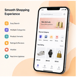 Application mobile de commerce électronique multi-vendeurs moderne pour la gestion des produits et les achats en ligne (Android/iOS) - Product Image 6
