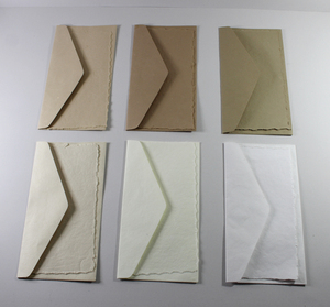 Greeting Card Gift Envelope 250 Gsm Deckled Edge Card With Matching Envelop Recycled Handmade Paper - Product Image 6