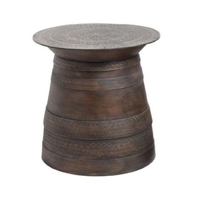 Tabouret en aluminium émaillé de haute qualité, mobilier de qualité supérieure, tabouret en métal, assise finition dorée, ottoman en laiton - Product Image 5