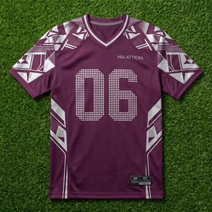 Jersey de Fútbol Americano Color Borgoña para Hombre, Número Personalizado, Ropa Deportiva, Uniforme de Equipo de Alto Rendimiento - Product Image 6
