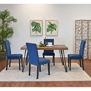 Set da Pranzo Ashzo 5 Pezzi, Tavolo Elegante con 4 Sedie, Disponibile in 3 Opzioni di Colore - Product Image 1