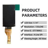 135x240 Auflösung 1,14 "1,14-Zoll-TFT-LCD-Display LCD RGB ST7789V2 LED mit Hintergrund beleuchtung All View SPI-Schnitts telle IPS TFT-Anzeige modul