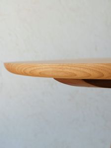Modern Round Wood Dining <b>Table</b> Midcentury Design Stable Home Furniture for 4 Seating Capacity - Product Image 3