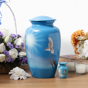 Adult Aluminum Eco-Friendly Cremation Urns for Human & <b>Pet</b> <b>Ashes</b> | Memorial Coffin <b>Keepsake</b> - Product Image 3