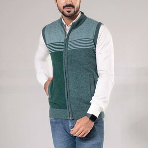 Suéteres de Punto con Cierre para Hombre a Precio de Mayoreo, Suéteres de Punto sin Mangas con Cierre para Hombre con Logotipo Impreso Personalizado - Product Image 4