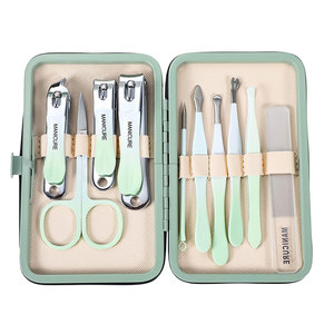 <b>Nail</b> Clipper Kit Stainless Steel <b>Nail</b> File <b>Scissors</b> <b>Nail</b> Clipper Travel Grooming Kit Manicure & Pedicure Set With PU Case - Product Image 1