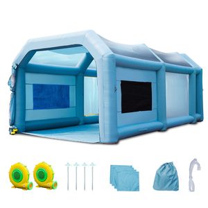 23x13x8.5ft High-Power 480W+750W Blowers <b>Inflatable</b> Spray Paint Booth LED Lighting System <b>Car</b> Paint Tent with AI Features - Product Image 1