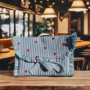 Sac de protection matelassé léger pour ordinateur portable MacBook, motif cœur adorable, tendance, cadeau de Saint-Valentin pour femme, vente en gros - Product Image 2