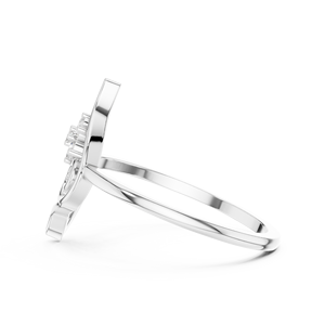 Anillo de oro amarillo macizo de 14k para mujer, minimalista, con piedras cultivadas en laboratorio de corte brillante redondo, para uso diario, banda apilable - Product Image 3