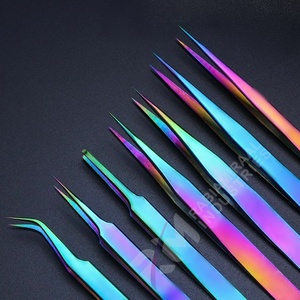Pinzas para Extensión de Pestañas RMI Plain Grip Precision 7, 10 mm, Acero Inoxidable Japonés de Alta Calidad, Multi Plasma - Product Image 3