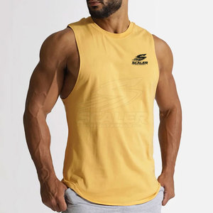 Classic Casual Sportswear <b>Men</b> Gym <b>Singlet</b> Regular Fit Sleeveless Breathable Quick Dry Polyester/Cotton Shirt <b>for</b> Fitness - Product Image 3